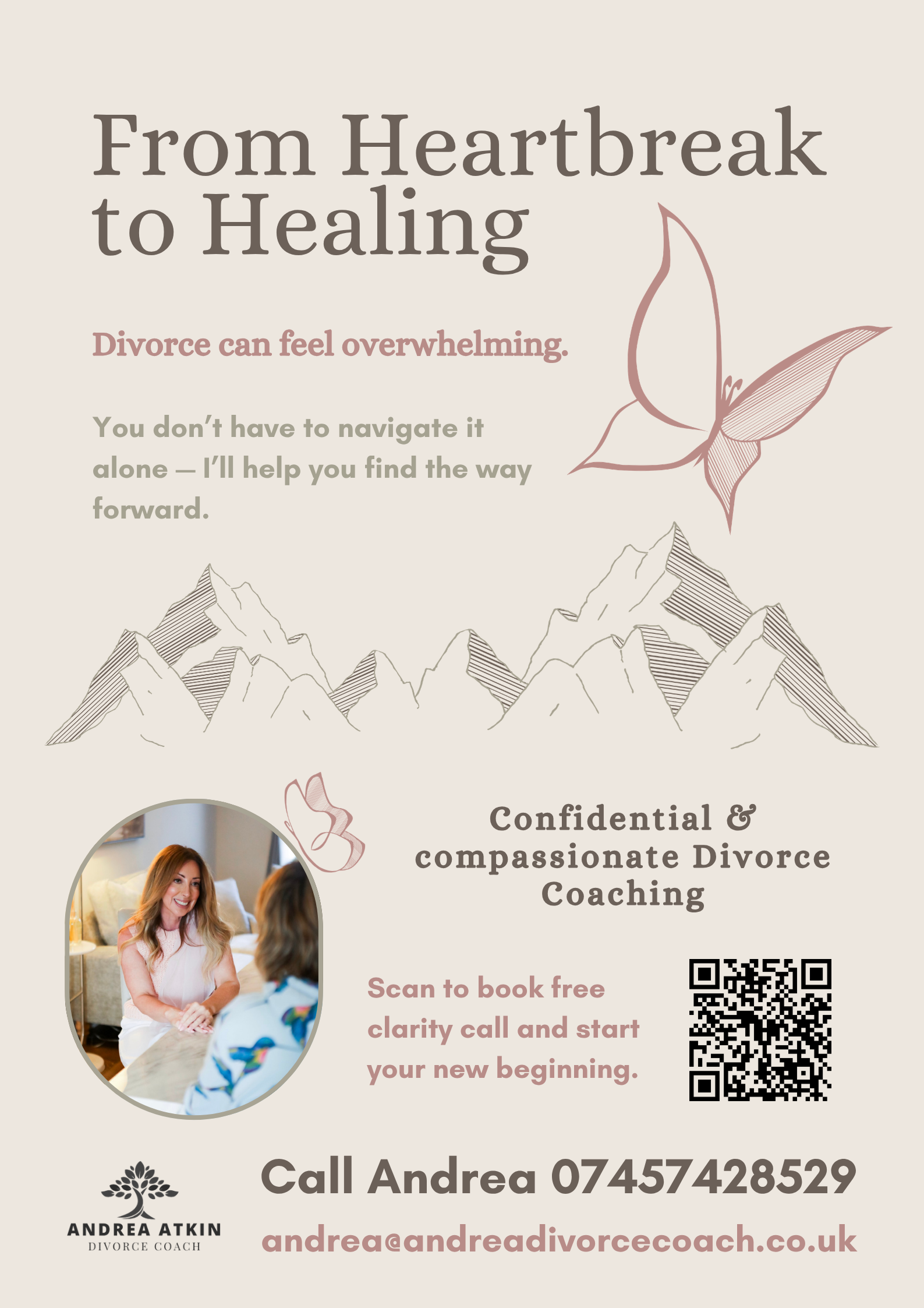 Poster example for Divorce Coach Andrea